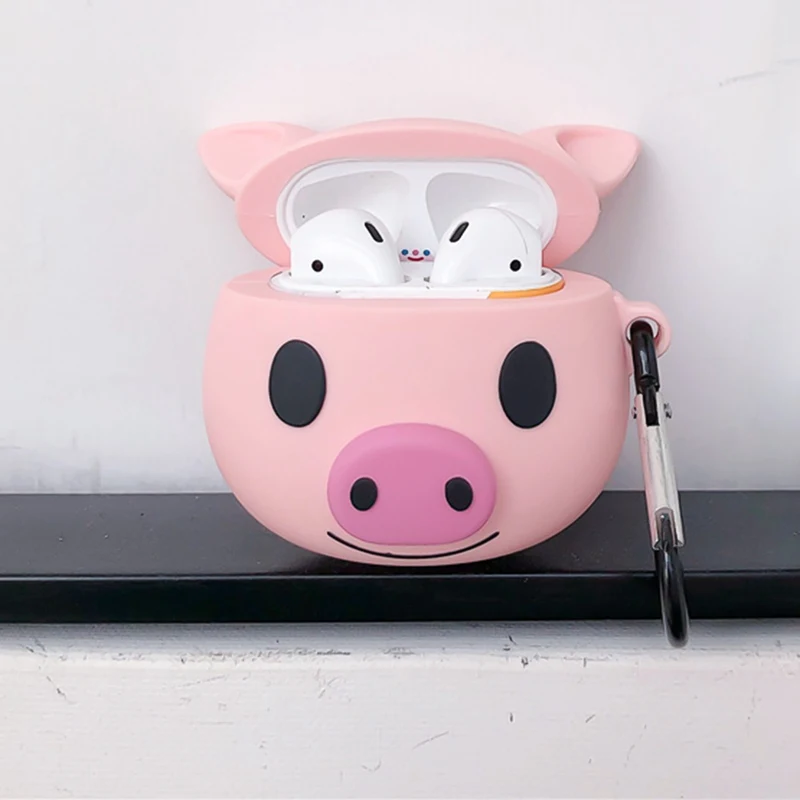 Мультяшный наушник 3D Пингвин чехол для Airpods 2 чехол силиконовый милый чехол для Apple Air Pods 1 чехол динозавр защитная коробка
