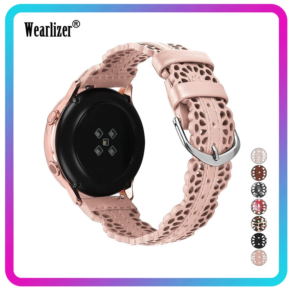 

Leather Watch Strap for Samsung Watch Women's Watchband Stainless Steel Clasp for Samsung Watches Straps 1PCS 20mm Watches Band