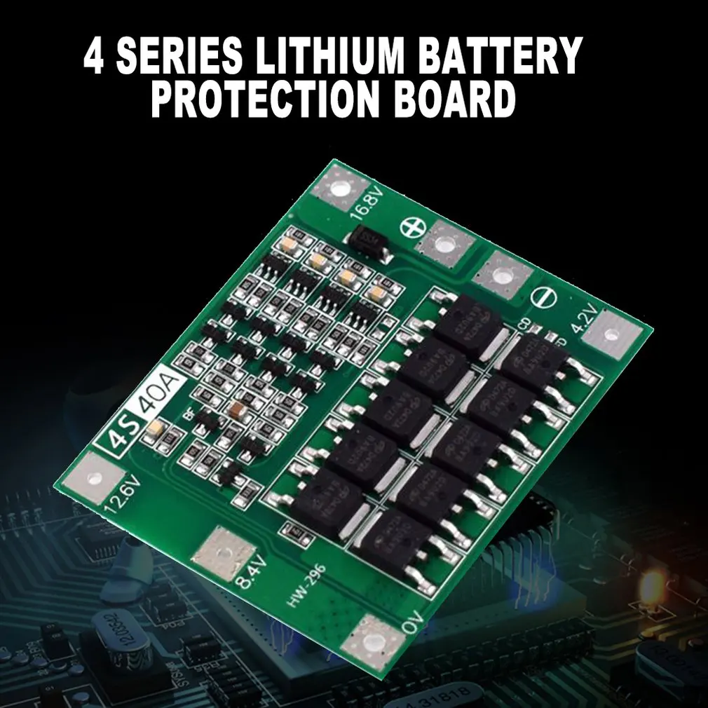 HW-296 16,8 в 4S литий-ионный аккумулятор 18650 зарядное устройство PCB плата защиты BMS Lipo мобильный модуль с балансиром