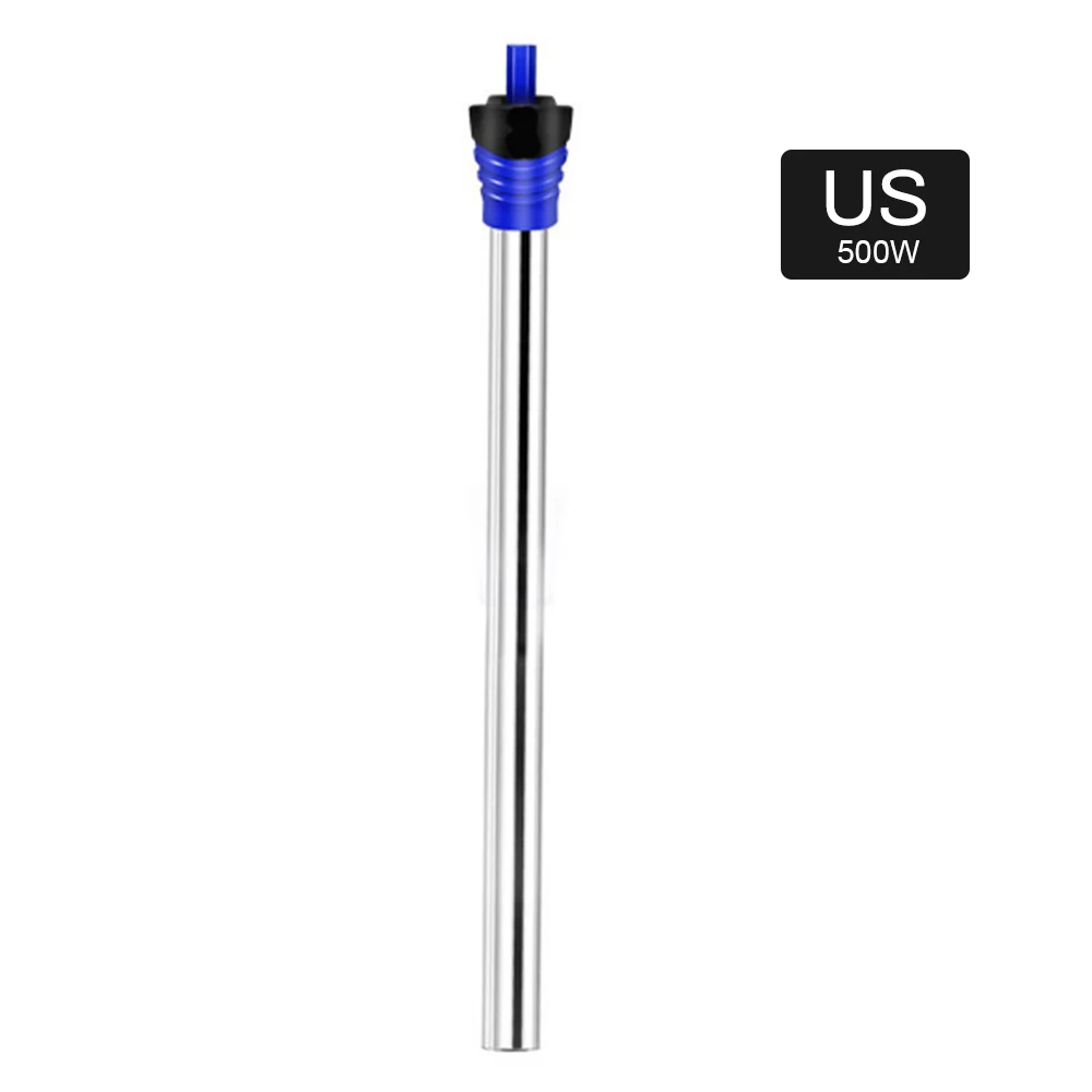 US Plug 500W Погружной нагреватель для аквариума из нержавеющей стали, термостат для аквариума ЕС/США 50 Вт/100 Вт/200 Вт/300 Вт/500 Вт, нагревательный стержень - Цвет: US Plug 500W