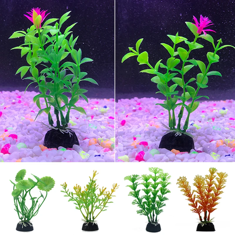 Artificial Plastic Water Grass Plant For Aquarium Fish Tank Ornament Decoration 