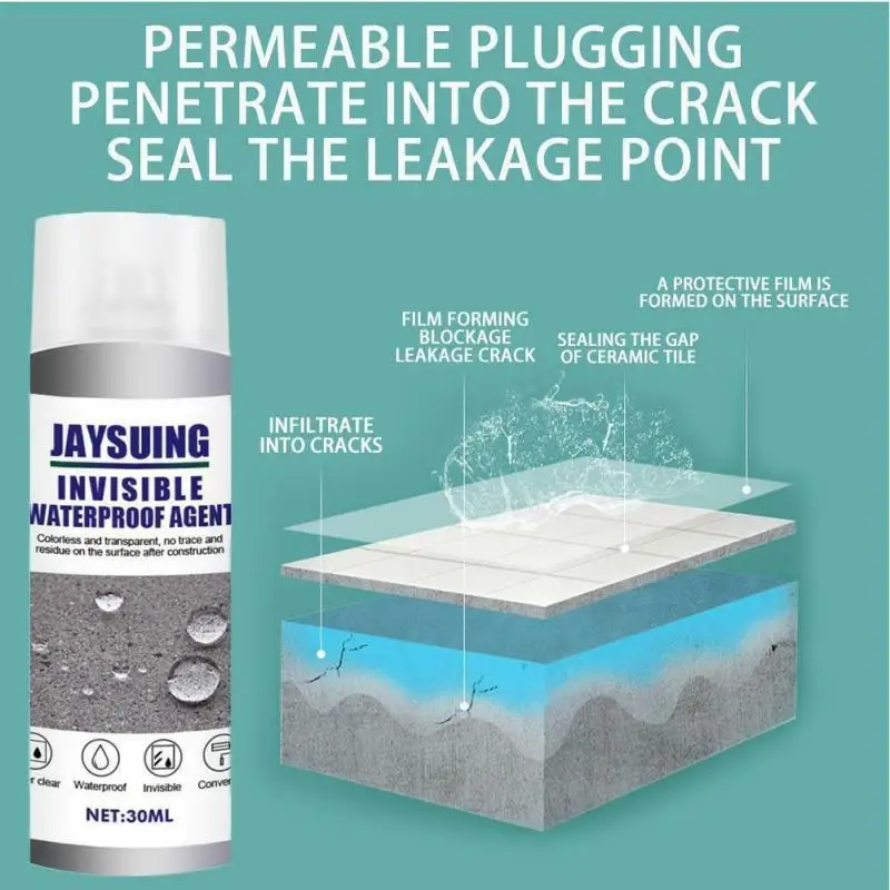 Sealant Spray Anti-Leaking Agent Plumbing Invisible Waterproof Ceramic Tile Floor Wall Roof Water | Обустройство дома