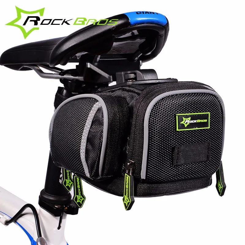 Rockbros велосипедная каркасная сумка на заднее сиденье с дождевиком велосипедная сумка для хвоста Светоотражающая велосипедная седельная сумка Аксессуары для велосипеда - Цвет: K0130C2 Black