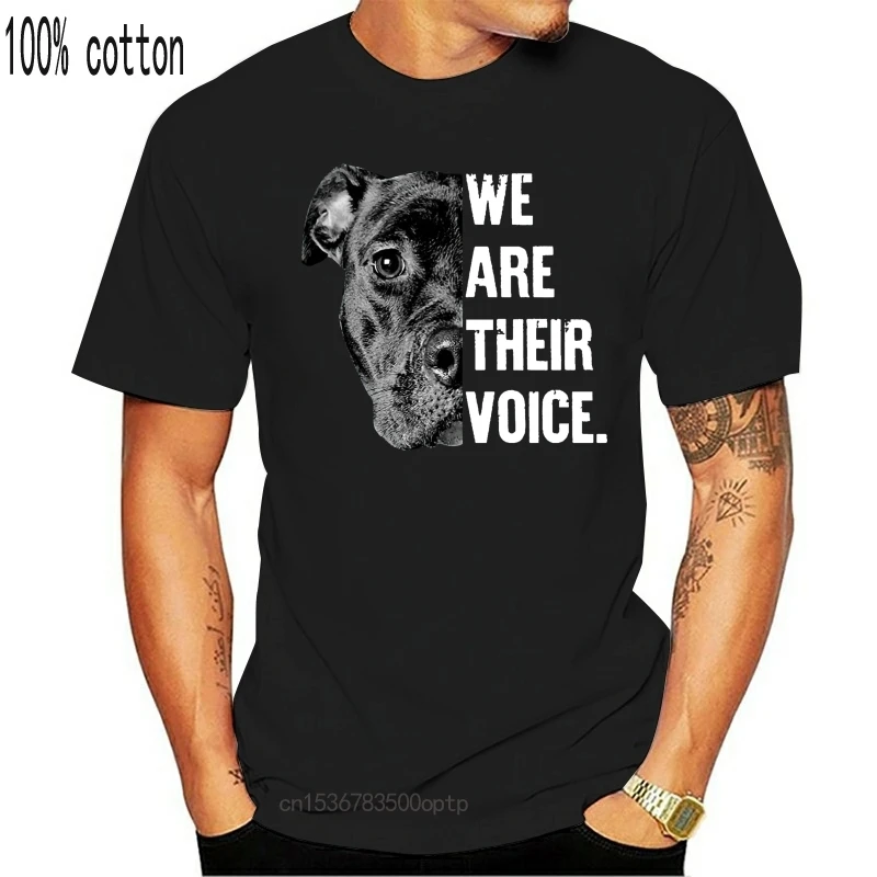 Новинка 2020 Модная хлопковая Футболка Love Pitbull Мы их голос Повседневная футболка |