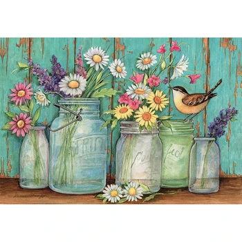 

Bird Diamond Painting Water Bottle Sun Flower Diamond Embroidery Full Diamond Cross Stitch 5D DIY Mosaic Home Decoration Mural