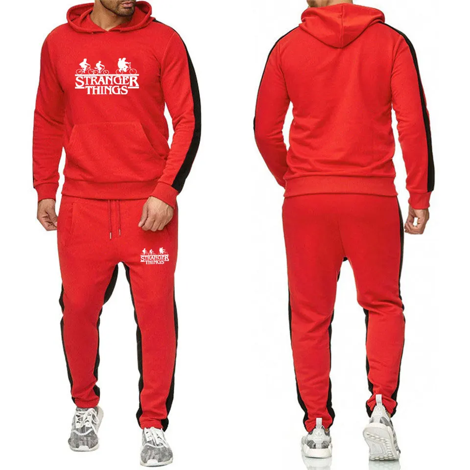 Брендовая Новая модная мужская спортивная одежда с принтом, мужские толстовки, пуловер в стиле хип-хоп, мужской спортивный костюм, толстовки, одежда - Цвет: Red TWMK131