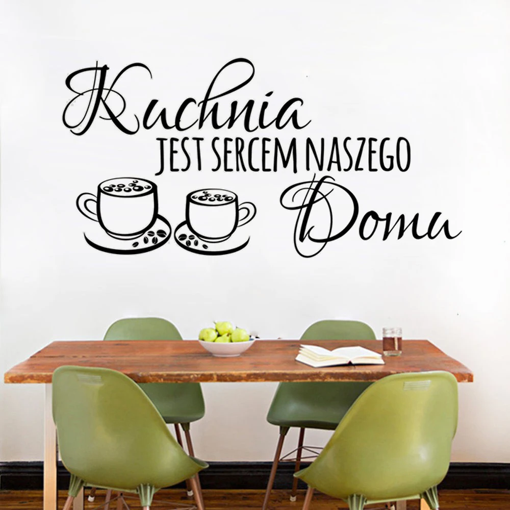 

Polskie Kuchnia Sercem Domu Poland Kitchen Quotes Wall Decals Vinyl Stickers Art Livingroom Home Modern Decoration Mural RU2574