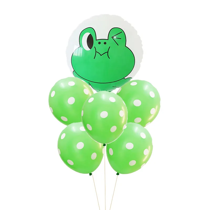 6 pcs/lot Cartoon Frog Duck Animal Air Helium Latex Balloon for Kids Gift Birthday Party Decor Zoo Theme Supplies Toys | Дом и сад