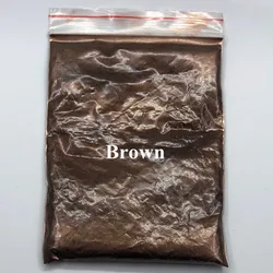 20g Natural Colorful Pearlescent Mica Powder for Soap and Resin Crafts (Brown)