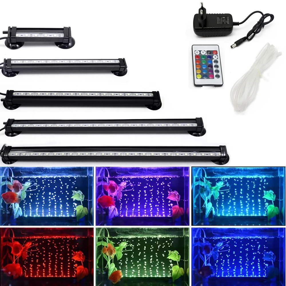Aquarium-Light Fish-Tank-Light Air-Bubble-Oxygenation-Lamp Aquatic LED EU 5050 RGB 12-46CM