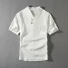 Men's Clothing Large Size Home Husband 2021 New Summer Suit Linen t-shirt Fashion Male Set Chinese Style 8XL 9XL plus Two Pieces 5