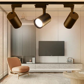 

220V COB LED Track LightsTrack Lamp Lighting Fixture 12W 20W 30W 40W Spotlights Rail Lamps for Cloth shop Home Lighting Bedroom