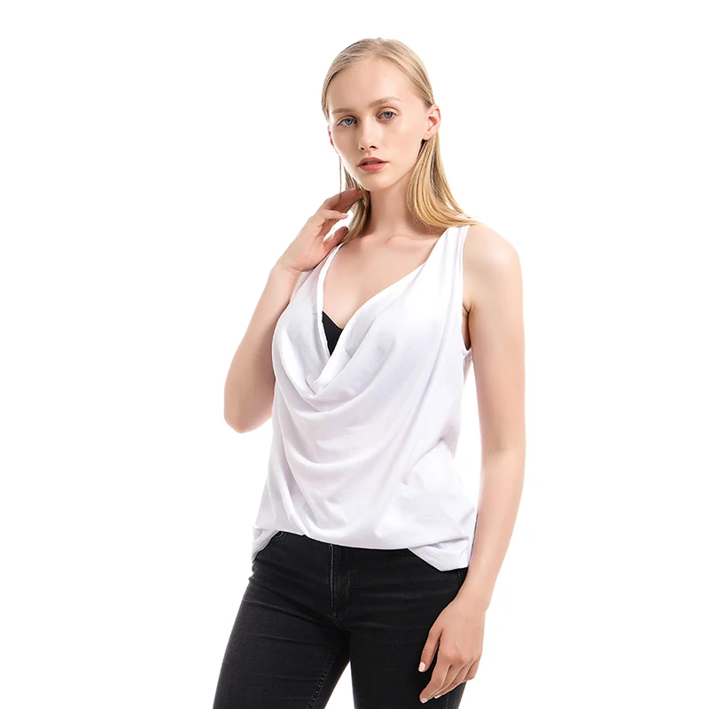 Fashion Women's Camis Vest Solid Color Deep V-Neck Cami Sleeveless Summer Ladies Tops