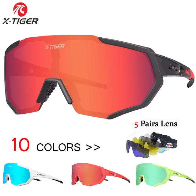 US $17.26 XTIGER Polarized 5 Lens Cycling Glasses Road Bike Cycling Eyewear Cycling Sunglasses MTB Mountain 