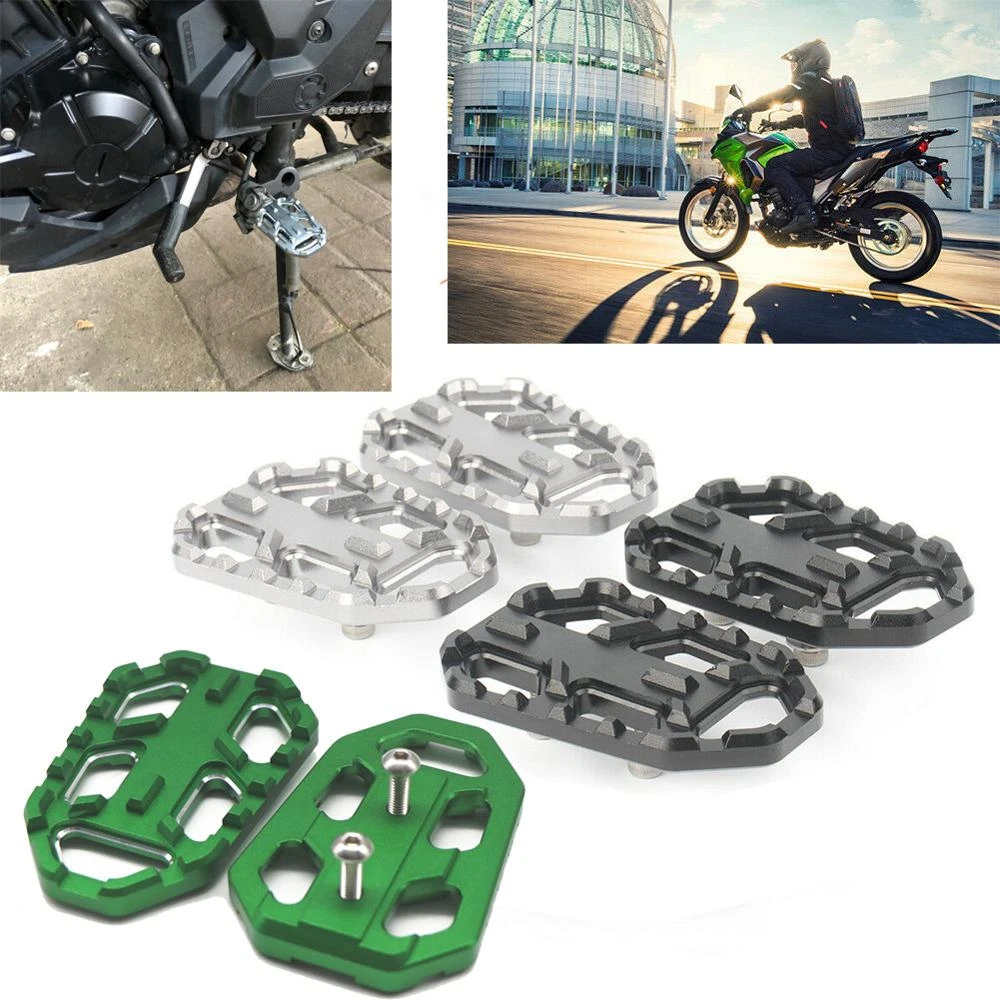 2 x Foot Pegs Pedals Footrest Fit For Kawasaki VERSYS X300 VERSYS 650 VERSYS 1000 Motorcycle Modified Parts Widened Rests| - AliExpress