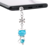 Универсальные наушники анти-Пылезащитная пробка со стразами Кот 3,5 мм разъем пыли для samsung наушники для iPhone порт Анти-пыль высокое качество