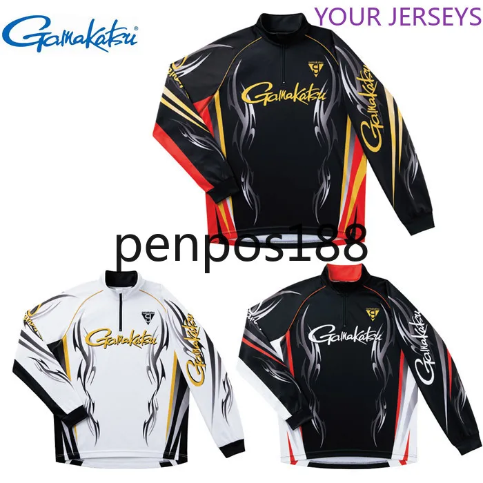

New Brand Gamakatsu Men Fishing Shirts Outdoor Quick Dry Mens Fishing Clothes Plus Size Sport Cycling Fishing Clothing 12 Style