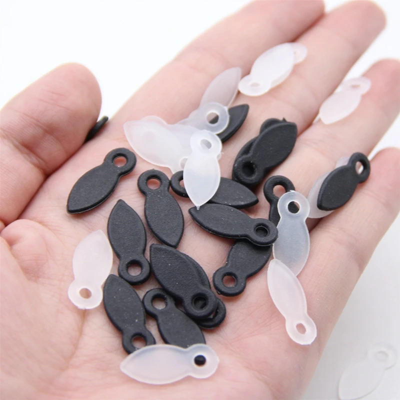 100Pcs /Bag 17*7mm Metal Sheets Decor Brads Scrapbook Rotating Locks Buttons Frame Hooks Notebook Decoration Accessory Black