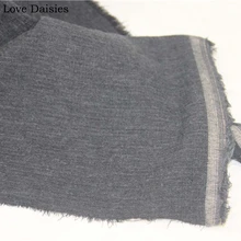 Лен/хлопок темно пеньковая серая двухслойная плотная ткань для DIY ручной работы демисезонная одежда платье крышка ремесло