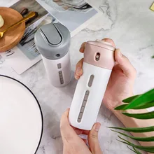 Портативная бутылка для лосьона для мытья Вращающаяся круглая упаковка эмульсии для шампуня