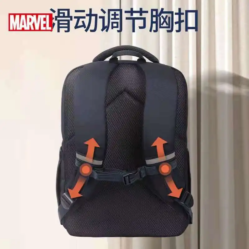 Disney New School Bags For Boys Primary Student Shoulder Orthopedic Backpack Grade 1-5 Light Large Capacity Iron Man Mochila