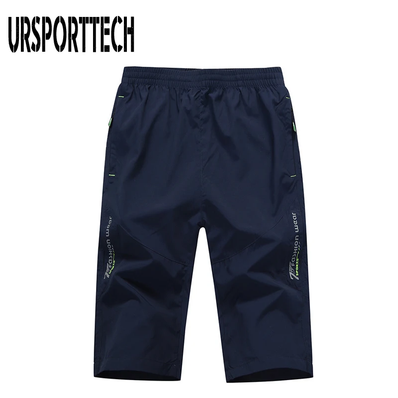 

Long Shorts Men Quick Dry Zipper Pockets Casual Bermuda Male Thin Lightweight Elastic Mens Shorts Summer 2020 New Board Shorts