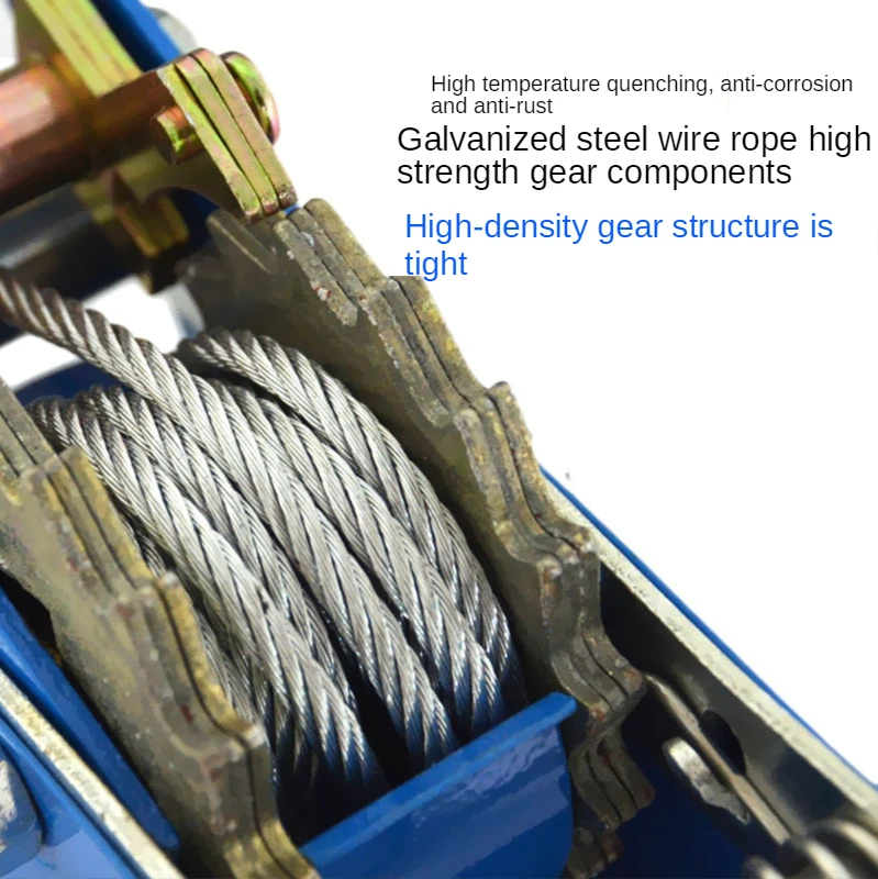Manual Lever Hoist HIgh Carbon Steel Wire Tightener Durable Antirust Multi-function Double Hook 1t/2t/4t Crane Wire Tighten Tool