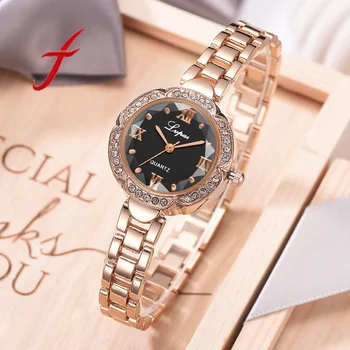 

Women Watch Valentine's Day Present Women's Quartz Diamond Crystal Strap Watch Analog Wrist Bracelet Bracelet Watch Reloj Mujer