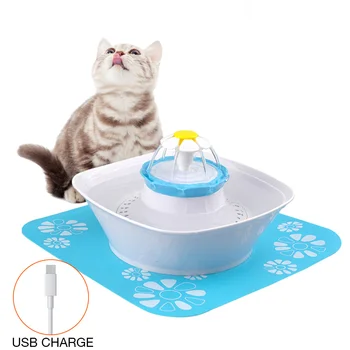 

Automatic Pet Cat Water Fountain Pet Cat Fountain Drinking Water Dispenser LED Electric USB Pet Mute Drinker Feeder Bowl