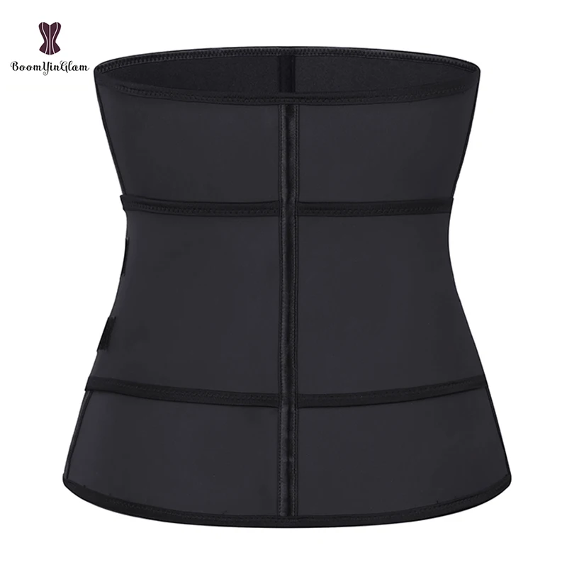 Women Smooth Latex Sheaths Slimming Girdle Belt Plus Size 7 Steel Boned Underbust Corselet Zip And Stick Latex Waist Trainer