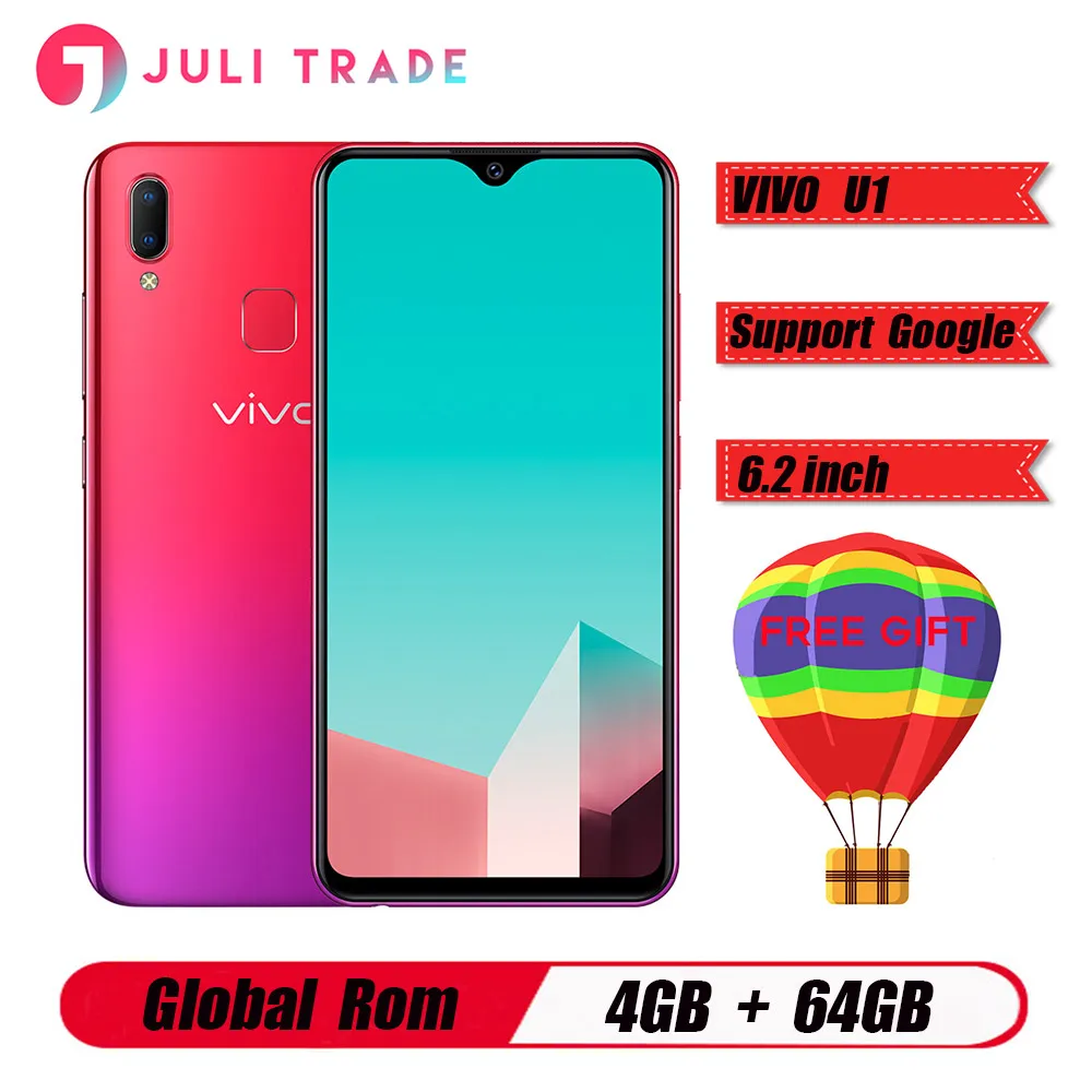 

vivo U1 6.2inch Screen 4G RAM 64G ROM Snapdragon439 Octa Core 4030mAh Big Battery Face ID and Fingerprint Dual Camera Smartphone