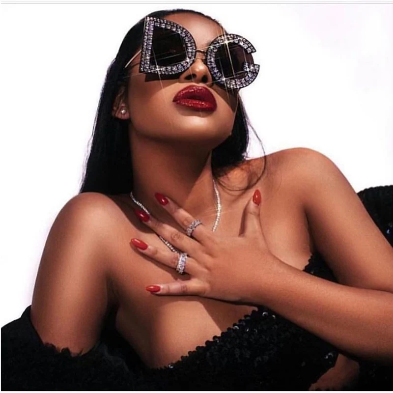 

Vintage fashion unique diamond sunglasses women men 2020 Luxury brand design irregular candy-colored sun glasses gafas de sol
