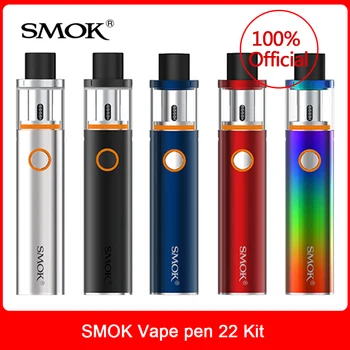

Original SMOK Vape pen 22 Kit with Built-in 1650mah Battery + 0.15/0.3ohm Dual Coils Atomizer Head For Electronic Cigarette Vape