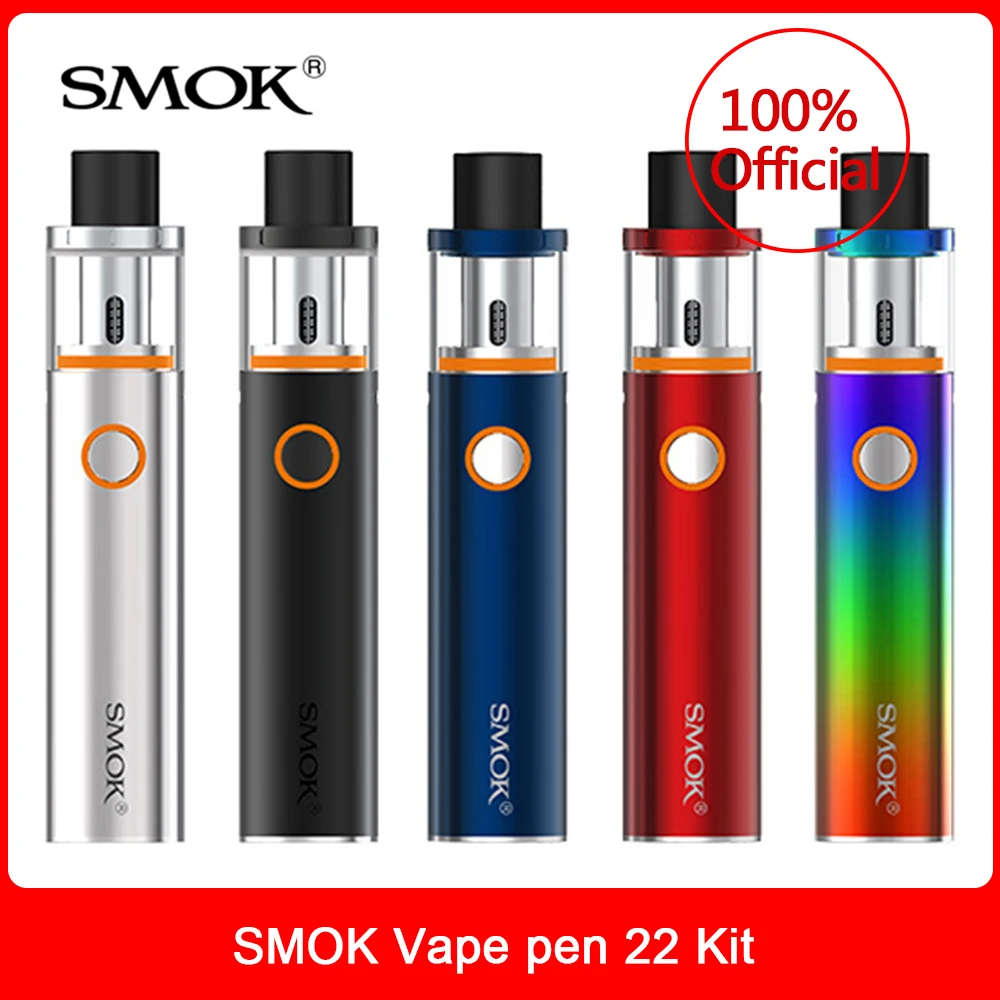 Оригинальный электронных сигарет SMOK Vape ручка 22 комплект со встроенным 1650 мА/ч