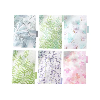 

6pcs A5 Notebook Binders Dividers Set 6 Holes Ring Colored Transparent Divider Index Page Tab Cards PP Colorful Classification P