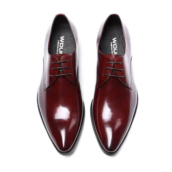 

Men Shoes Business Formal Wear Leather Shoes Men's Large Size Cowhide Leather Shoes Zapatos De Hombre Genuine Leather Oxfords