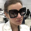 D & T – lunettes de soleil surdimensionnées pour femmes, nouvelle mode, marque de styliste, en plastique, grand cadre dégradé, lunettes de soleil UV400 gafas de sol mujer ► Photo 2/6
