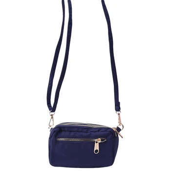 

Nylon Solid Zipper Shoulder Bag Lady Crossbody Mini Bag Messenger Phone Coin Bags High Quality Simple Wild Woman Man Bags