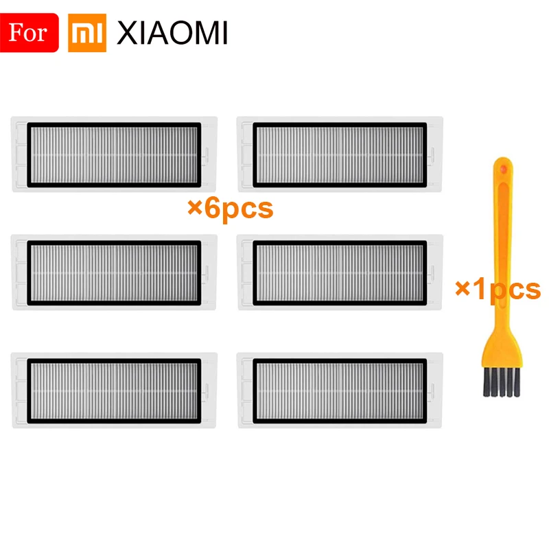 Подходит для XIAOMI roborock s50 S51 Робот Запчасти для пылесоса роликовые Сменные Наборы очистка в рамке HEPA фильтр щетка - Цвет: 7pcs