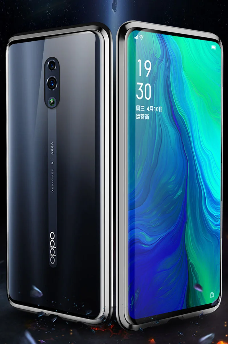 Двойной закаленное стекло Магнитный чехол для телефона OPPO Reno 2Z 2F 10X Zoom R11 R11S R15 X R17 Plus Realme X2 3X5 XT Lite Pro Q