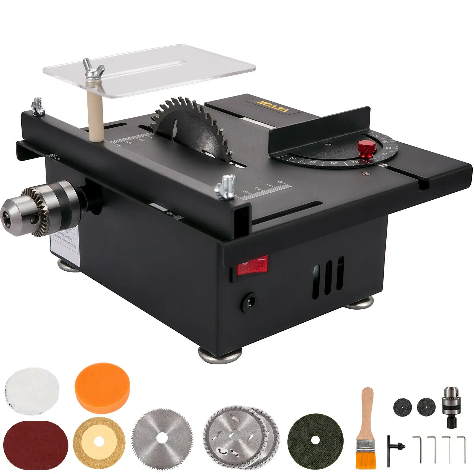 Mini Table Saw Woodworking Polish Cutting Tool Bench Saw Machine 10000RPM