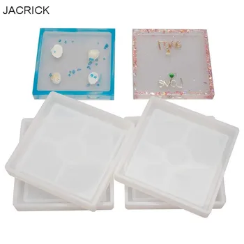 

4 Pack DIY Square Coaster Silicone Mold, Molds for Casting with Resin, Cement