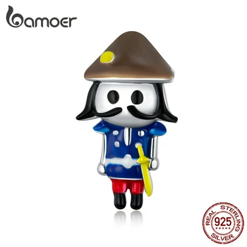 

bamoer Genuine 925 Sterling Silver Wedding Little Guar Metal Charm for Original Women Silver Bracelet DIY Jewelry Making SCC1639