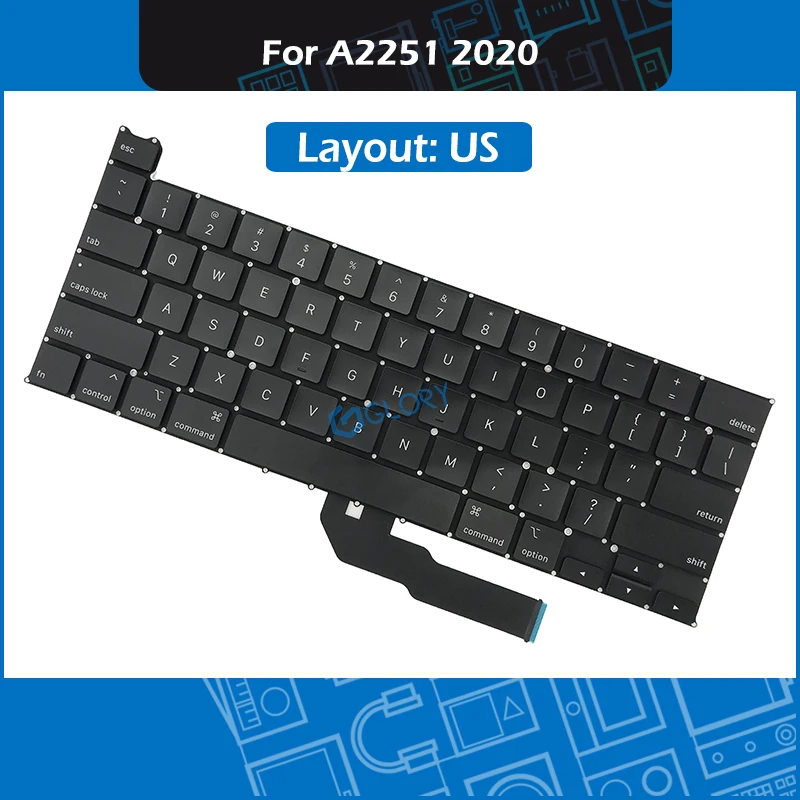 slikken uitspraak R 2020 Jaar Nieuwe Laptop A2251 Toetsenbord Voor Macbook Pro 13 "A2251 Ons  Standaard Toetsenbord Vervanging Emc 3348|Vervangende toetsenborden| -  AliExpress