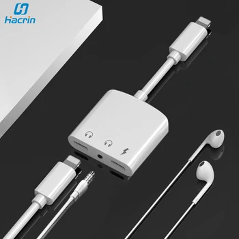 

Lightning to 3.5mm Headphone Jack Adapter For Iphone Charger and Headphone Splitter Adapter For iPhone 11/7 8P/XS Audio Adapter
