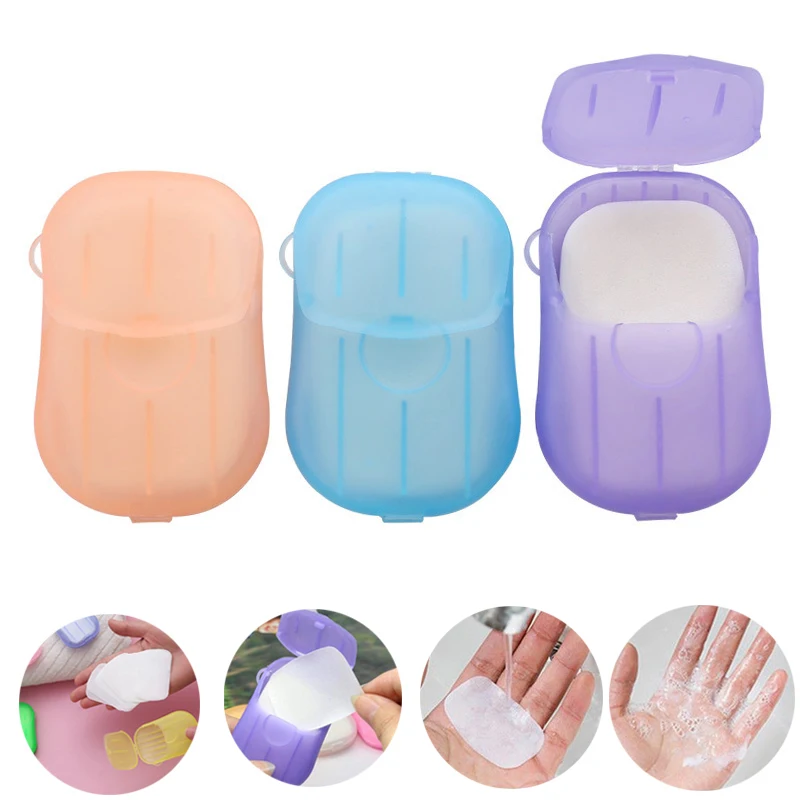 

Outdoor Portable Travel Soap Paper Sheets Disposable Hand Washing Bath Mini Scented Paper Soap For Outdoor Camping Hiking Random