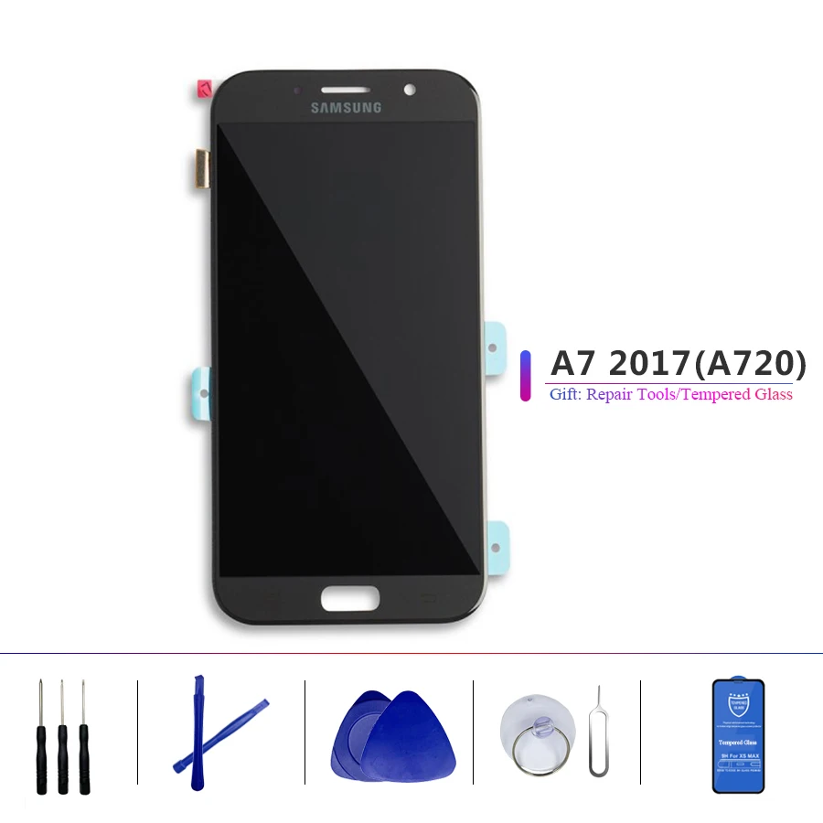 

Super AMOLED LCD For Samsung Galaxy A7 2017 A720 A720F A720M LCD Display Touch Screen Digitizer Assembly free shipping