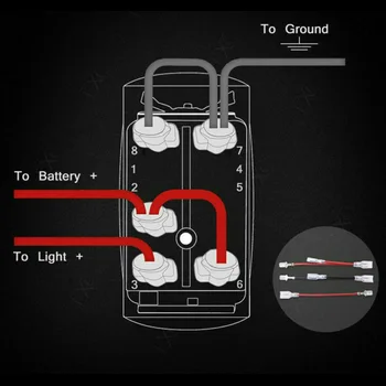 

Automobile LED Switch Gadget Useful 5 pin on-off Flux Capacitor LED Toggle