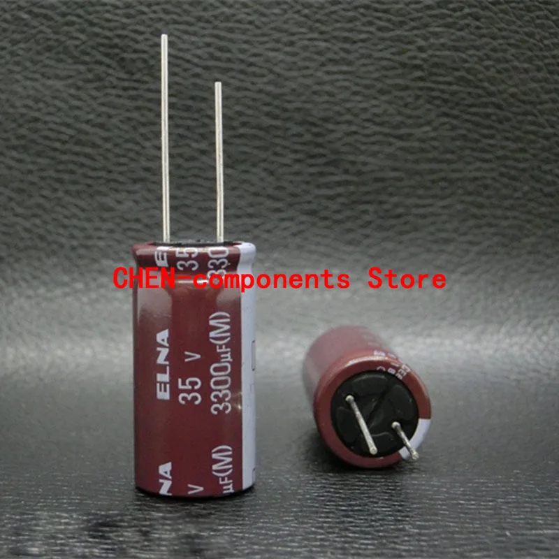 

10PCS ELNA RA3 35V3300UF P7.5MM 16X31.5MM Brown Fever audio filter electrolytic capacitor 3300uF/35v 85 degrees 3300UF 35V