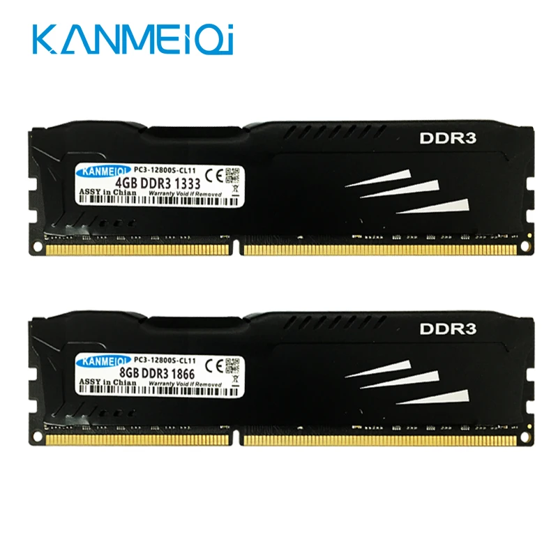 KANMEIQi DDR3 ram 8 Гб 1600 МГц 4 Гб 1333/1866 МГц настольная память с радиатором dimm Memoria 240pin 1,5 В